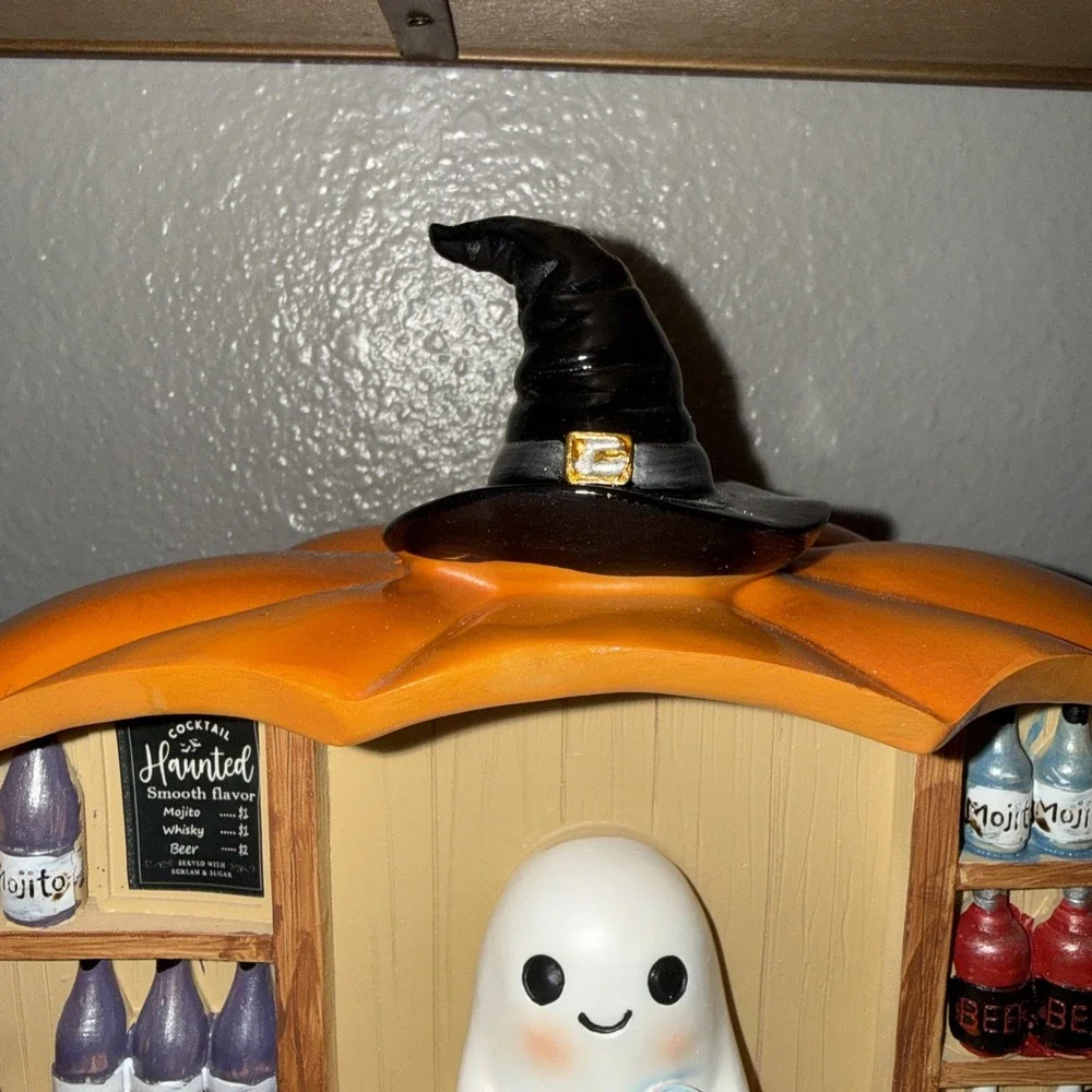 Boo Pumpkin Bar Stand Ghost Bartender Viral Tabletop Halloween New 2026 Decor